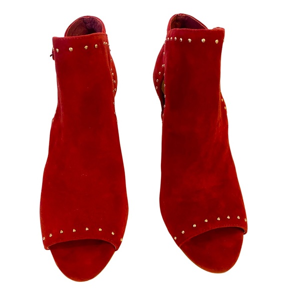 VINCE CAMUTO Suede Peep Toe Booties - Picture 3 of 6